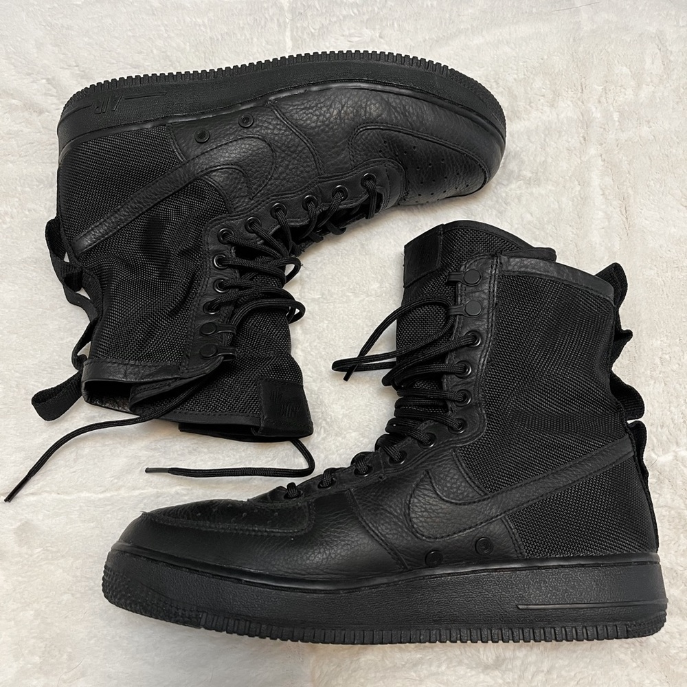 Nike Air Force SF 1 High Triple Black (missing ankle straps) Women’s Sz 10